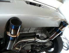 Be Free - Twin Stainless Exhaust with Titanium Style Tail