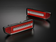 Jimny - JB64W - Color: Clear Lens, Inner Chrome / Red Bar - ltl-sk1800-sjy18v1-ccr