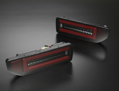 Jimny - JB64W - Color: Smoked Lens, Inner Black Chrome / Red Bar - ltl-sk1800-sjy18v1-sbcr