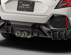 Civic Type R - FK8 - Rear Under Spoiler (colored x glossy black paint finish) - Construction: PPE - Colour: Brilliant Sporty Blue Metallic (BT) - Colour: Championship White (CW) - Colour: Crystal Black Pearl (CB) - Colour: Flame Red (FR) - Base Color: Glossy Black - 84111-XNCF-K0S0-##