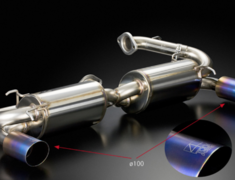 NSX - NA2 - High Power Muffler System - Pieces: 1 - Pipe Size: 60mm - Tail Size: 100mm - 18000-NA2-100