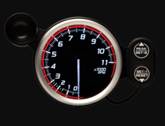 Type: Tachometer - Color: Red - Diameter: 80mm - Range: 0 - 11,000RPM - DF17303
