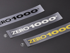 Universal - #7 "ZERO1000" Alphabet logo sticker S size - Size: 13mm x 150mm  - Colour: Gold - 702-A018