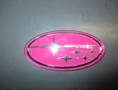 Legacy Touring Wagon - BH5 - Type: Front - Colour: Pink - Size: 10cm x 5cm - EMBLEM3