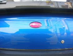 Impreza WRX STI - GDB - Type: Rear - Colour: Pink - Size: 6.5cm x 12cm - EMBLEM5