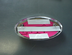 Impreza WRX STI - GRB - Type: Front - Colour: Pink - Size: 14.5cm x 7.2cm - EMBLEM6