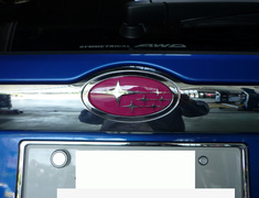 Impreza WRX STI - GRB - Type: Rear - Colour: Pink - Size: 11.4cm x 5.7cm - EMBLEM7