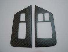 GT-R - R35 - Carbon Window Switch Panels - Set of 2 (Left and Right) - Material: Black Carbon 2x2 - Material: Black Carbon 2x2 Matte Finish - Material: Silver Carbon 2x2 - Compatibility : Left-Hand Drive - Compatibility : Right-Hand Drive - R35-INS-W