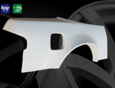 Silvia - S13 - Rear Wide Fenders - Material: FRP - Type: Unpainted - Width: +75mm each side - D-201-RF