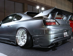 Silvia - S15 - Material: FRP - Type: Full Wide Fender Set - Width: +45mm Each Side - Color: Unpainted - 326P-GBMIIS15-FWFS