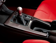 Carbon Center Console Panel - Category: Interior - Colour: Real Carbon x Red Polyester Twill Weave - 08Z03-T60-000A
