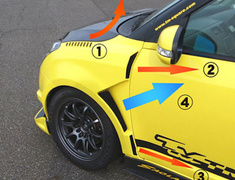 Swift Sport - ZC31S - Front Fenders - Construction: FRP - Colour: Unpainted - TMDF-A00901