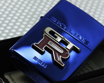 Zippo - Blue BNR34 GTR Emblem Lighter
