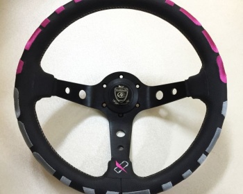 Car Make T&E - Vertex - Steering Wheel - VERTEX 1996 PINK - 330mm