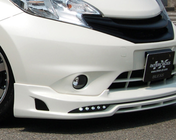 Note - E12 - Front Half Spoiler - Construction: FRP - Colour: EAK: Beat Nick Gold - Colour: K23: Brilliant Silver - Colour: KAD: Dark Metal Gray - Colour: KH3: Super Black - Colour: LAE: Aurora Move - Colour: NAH: Radiant Tread - Colour: QAB: Brilliant White Pearl - Colour: RBE: Sonic Blue - BCIE12-FHSP