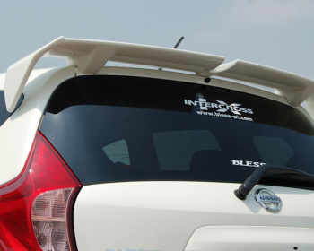 Note - E12 - Rear Wing - Construction: FRP - Colour: EAK: Beat Nick Gold - Colour: K23: Brilliant Silver - Colour: KAD: Dark Metal Gray - Colour: KH3: Super Black - Colour: LAE: Aurora Move - Colour: NAH: Radiant Tread - Colour: QAB: Brilliant White Pearl - Colour: RBE: Sonic Blue - BCIE12-RWP