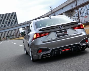 IS250 AWD - GSE35 - 3 Piece Set: Front Half Spoiler + Rear Half Spoiler + Side Steps - Construction: FRP - Colour: Unpainted - BPJLN-ISFS-3PS