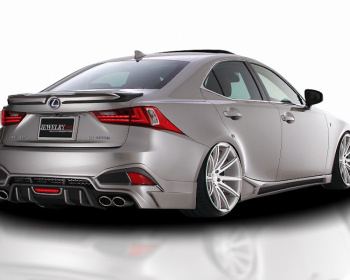 IS250 AWD - GSE35 - 3 Piece Set: Front Half Spoiler + Rear Half Spoiler + Side Steps - Construction: FRP - Colour: Unpainted - BPJLN-ISFS-3PS