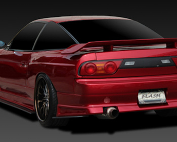 180SX - RS13 - 3 Piece Kit: Front Bumper Spoiler + Side Steps + Rear Bumper Spoiler - Construction: FRP - Colour: Unpainted - GCFLASH-SIL80-3P