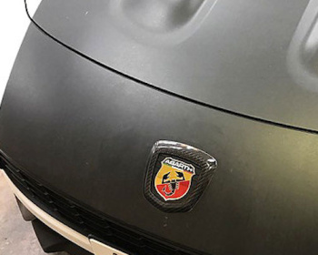 Three Hundred - Carbon Emblem Cover Front and Rear Set for ABARTH 124 Spider