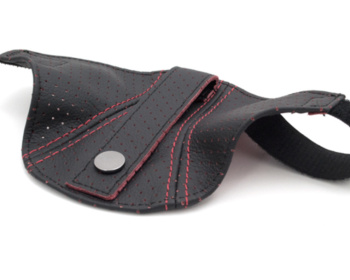 Universal - Type: Genuine Punched Leather - Color: Black x Red - JSG-103