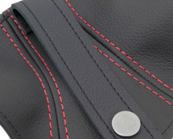 Universal - Type: Genuine Natural Leather - Color: Black x Red - JSG-101