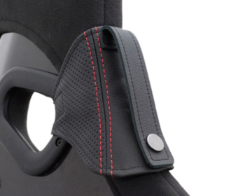  - Type: Genuine Dimpled Leather - Color: Black x Red - JSG-102