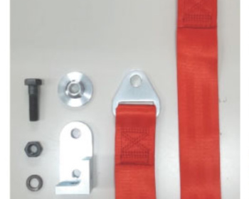 Laurel - C35 - Belt & Adapter Set for U-shaped Tow Hook - Colour: Red - Length: 30cm - Strength: 3000kg - HPCG-TBADP103