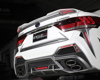 LS460 - USF40 - Rear Bumper Spoiler - Construction: FRP - Colour: Unpainted - BP-JLDSS-LS-RBS