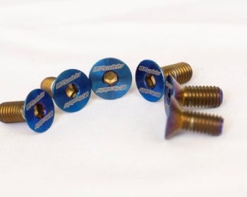 Universal - Optional: M5x12mm Titanium Bolt Blue (set of 6) - 16600006