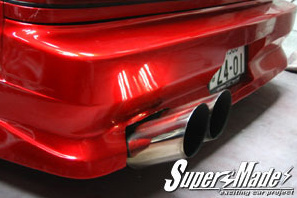 180sx スーパーメイド　VIPタイプ 　マフラー Super Made - VIP Type Dual Tip Exhaust - Nengun Performance
