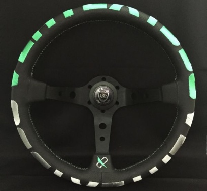 Car Make T&E - Vertex - Steering Wheel - VERTEX 1996 GREEN - 350mm