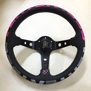 Car Make T&E - Vertex - Steering Wheel - VERTEX 1996 PINK - 330mm