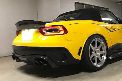 Three Hundred - Muffler Tail Finisher Black Tail for ABARTH 124 Spider