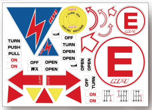 HPI - Racing Sticker Sheet - Nengun Performance