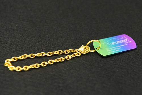 Top Secret - Titanium Key Chain - Dog Tag Type