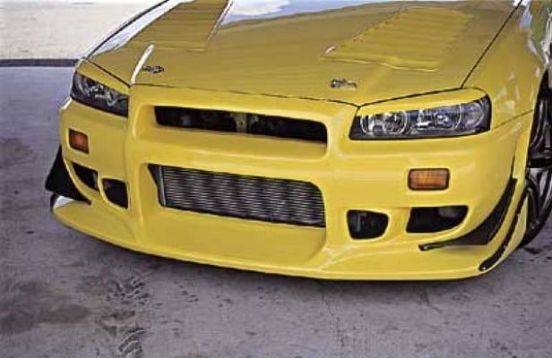 ミスターr34 GTR C west風フロントバンパー C-West - Nissan SKYLINE GT-R BNR34 N1 Front Bumper II - Nengun