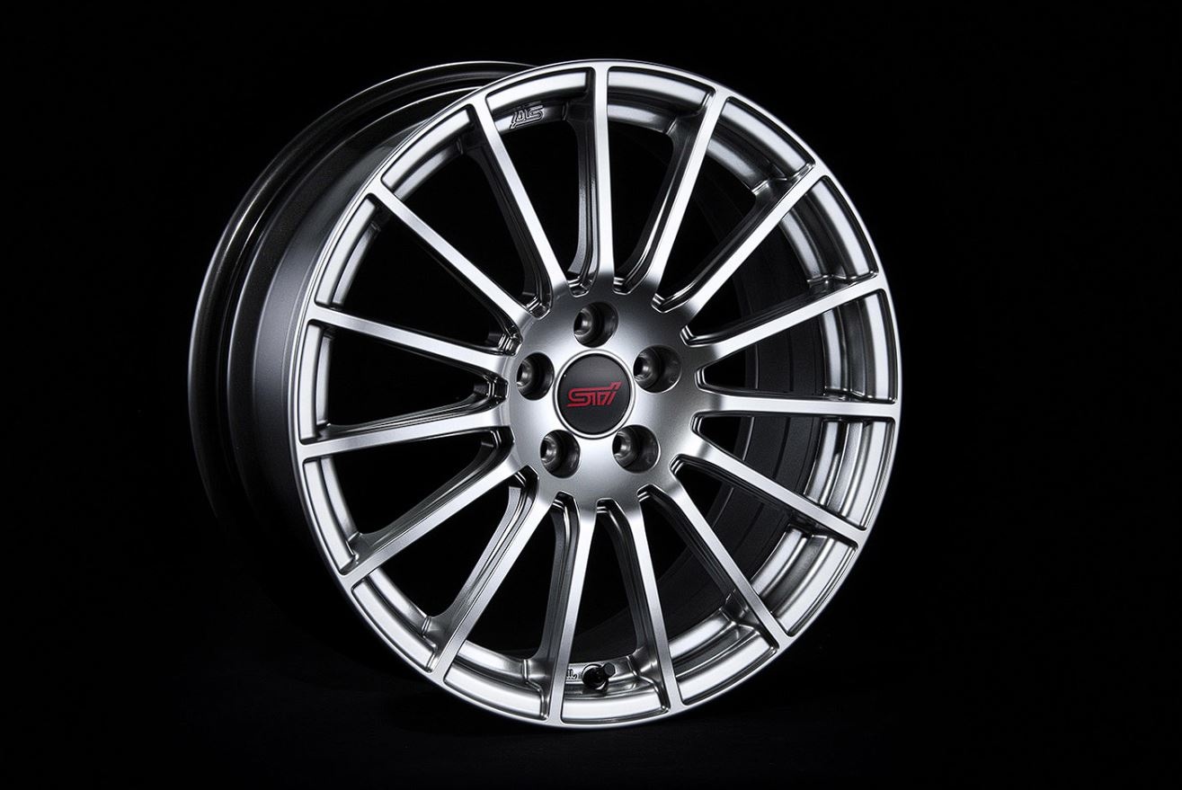 stiホイール② Subaru OEM STI Triple-Split 5 Spoke Dark Gray 18x8.5 2015