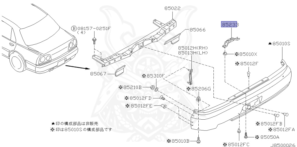 Nissan - Skyline - R34 25GTT - ER34 - 2002 - 25GT TURBO - 4 DOOR SEDAN(4S) - AUTOMATIC-FLOOR SHIFT(AT.F4) - Hi-Cas 2-Link (HI.2WD) - RB25DET
