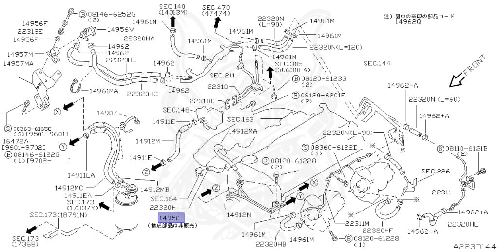 Nissan - Skyline GT-R - BCNR33 - 1995 - GTR TYPE - 2 door hard top (2K) - 4 WHEEL DRIVE(4WD) - MANUAL TRANS 5-SPEED(MT.F5) - HICAS - RB26DETT