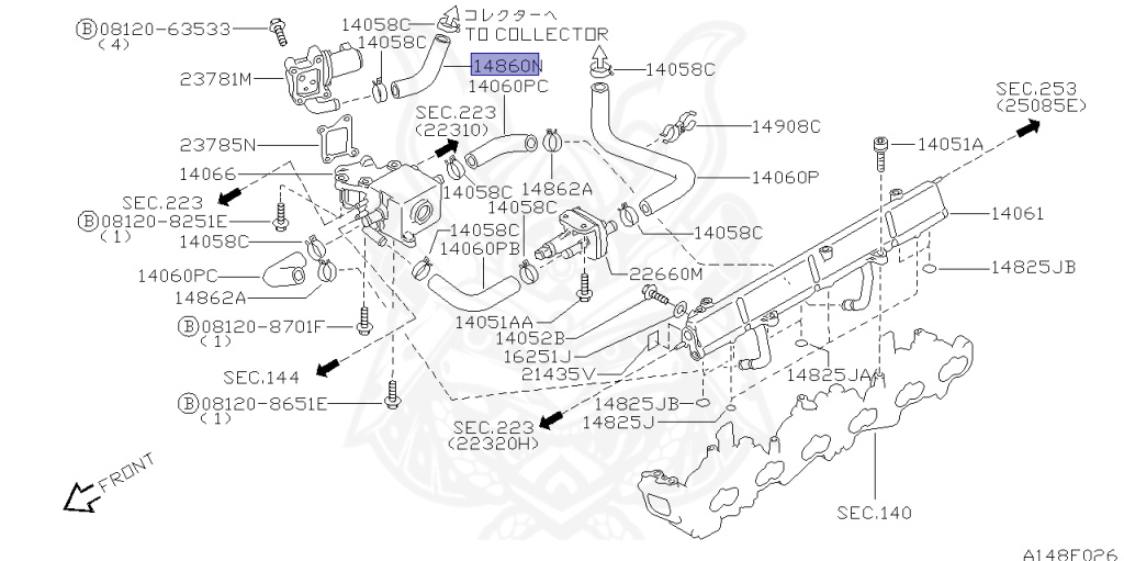 14099-05U01 - Nissan - Idle air vacuum hose - Nengun Performance