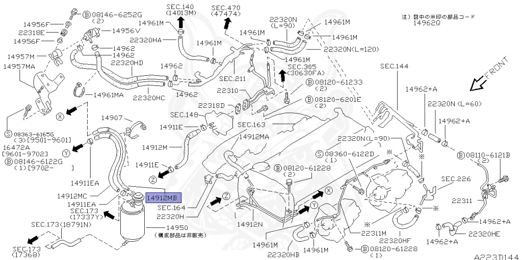 Nissan - Skyline GT-R - BCNR33 - 1996 - GTR TYPE - 2 door hard top (2K) - 4 WHEEL DRIVE(4WD) - MANUAL TRANS 5-SPEED(MT.F5) - HICAS - RB26DETT
