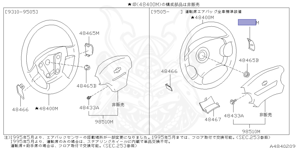 Nissan - Silvia - S14 - 1995 - KS - HARDTOP(K) - MANUAL TRANSMISSION(MT) - TWO WHEELS STEERING(2WS) - SR20DET