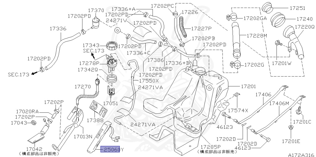Nissan - Skyline - R34 25GT - ENR34 - 1998 - 25GT - 4 DOOR SEDAN(4S) - AUTOMATIC-FLOOR SHIFT(AT.F4) - High cast, 2-link (IRS.2WD) - RB25DE