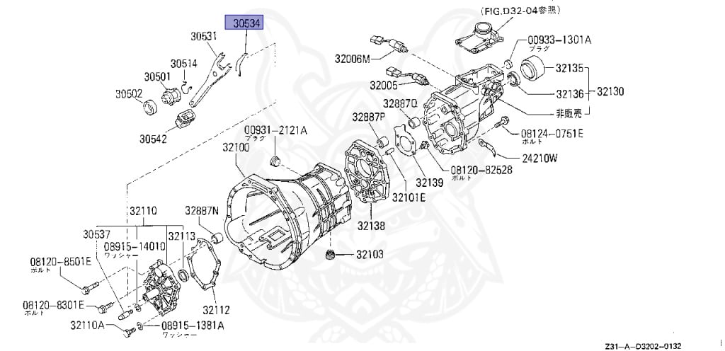 Nissan - Fairlady Z - Z31 - 1989 - ZR - MANUAL TRANSMISSION(MT) - T-bar roof (KZ#) - VG30D