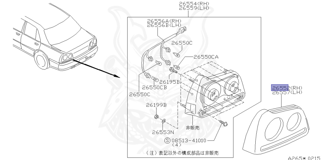 Nissan - Skyline - R34 GT - HR34 - 1999 - 20GT - 4 DOOR SEDAN(4S) - AUTOMATIC-FLOOR SHIFT(AT.F4) - High cast, 2-link (IRS.2WD) - RB20DE