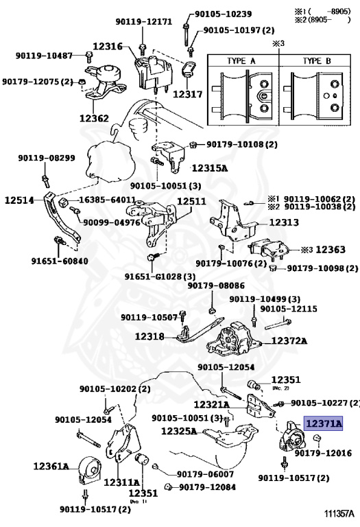 WORLD専用 12371-74150 - Toyota - ENGINE MOUNTING INSULATOR, REAR - Nengun