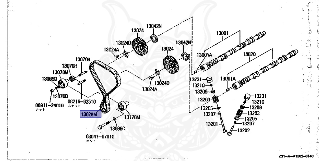 Nissan - Fairlady Z - Z31 - 1987 - ZR2 - AUTOMATIC TRANSMISSION(AT) - T-bar roof (KZ#) - RB20DT
