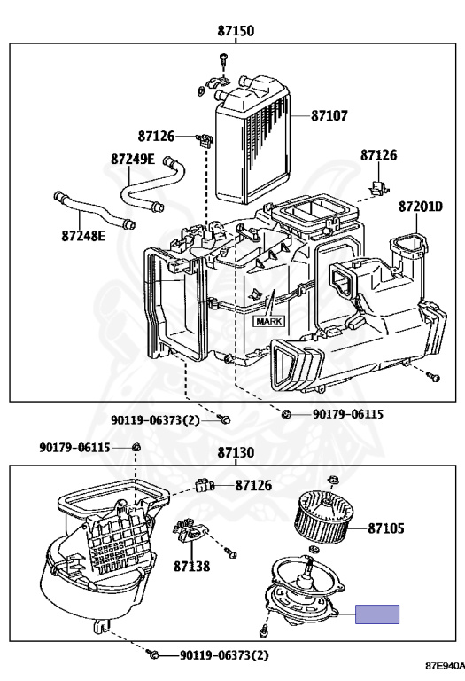 その他 world 87104-90K00 - Toyota - HEATER BLOWER MOTOR SUB-ASSY - Nengun