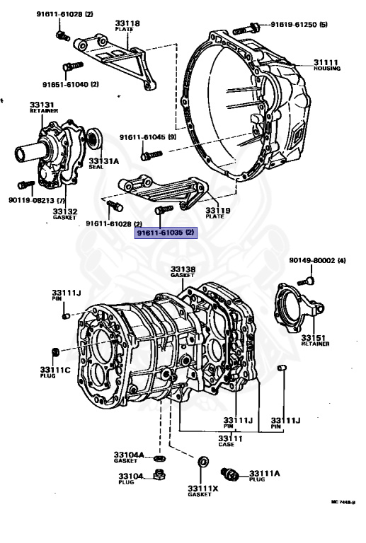 3＋ Kawasaki Stanley 61035 Headlight Bezel and Ears Ke175 for